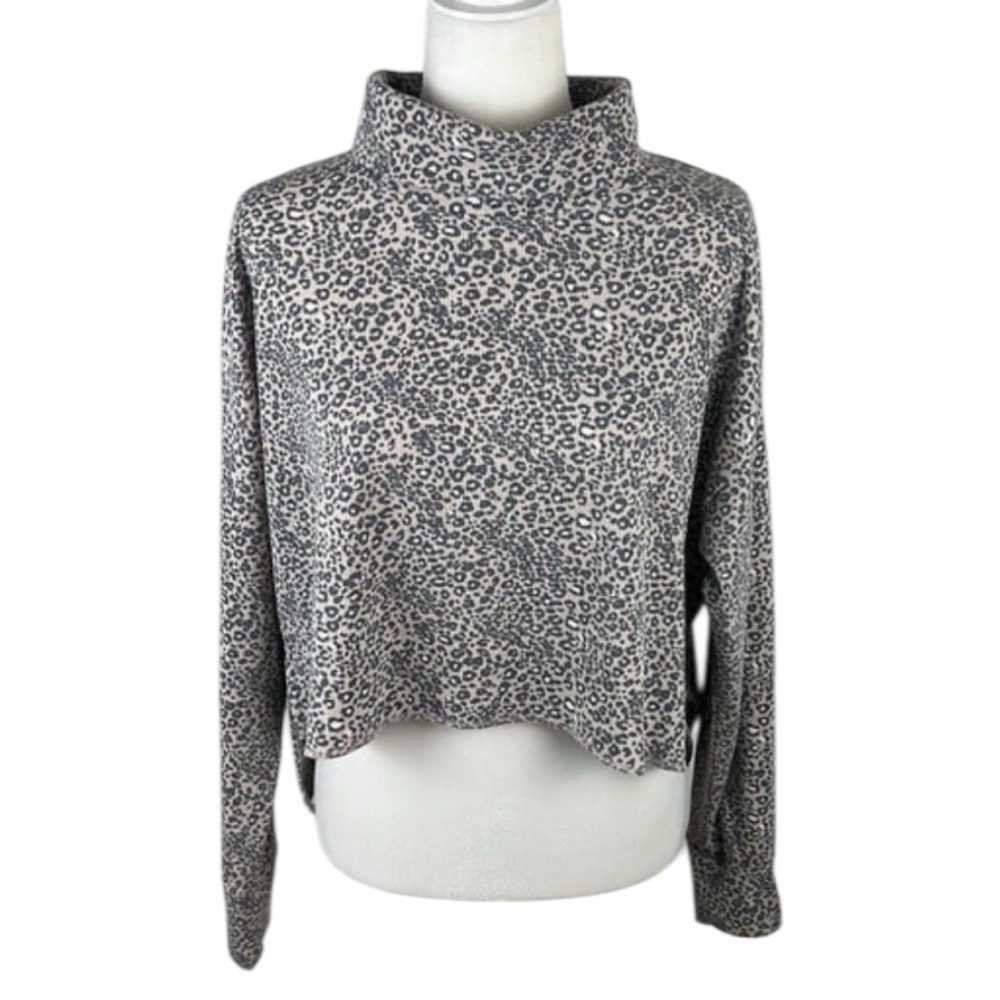 American Eagle Cheetah Print Cropped Turtleneck Size S